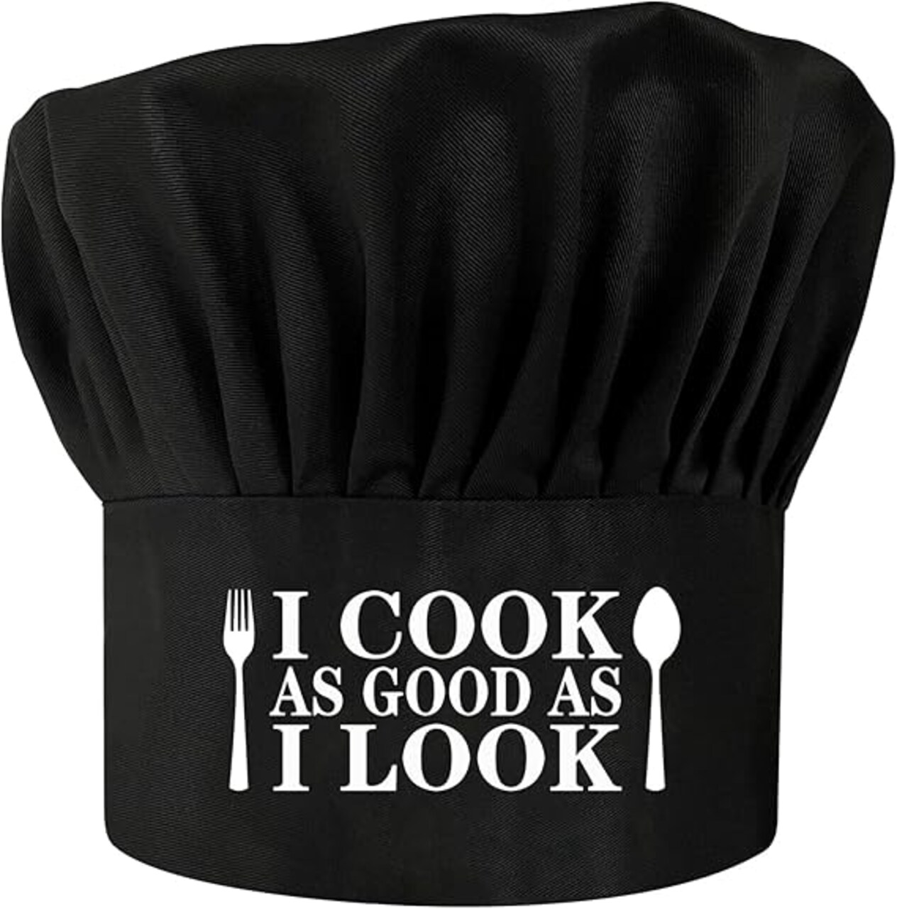 I Cook As Good As I Look, Funny Chef Hat, Adjustable Kitchen Cooking Hat for Men and Women,Chef Gift,Cooking Grilling Baking Home Kitchen Work Cap in Black